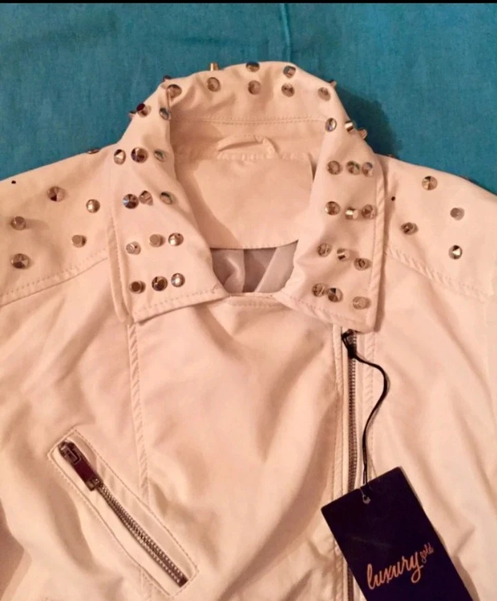White leather jacket size M - photo 5