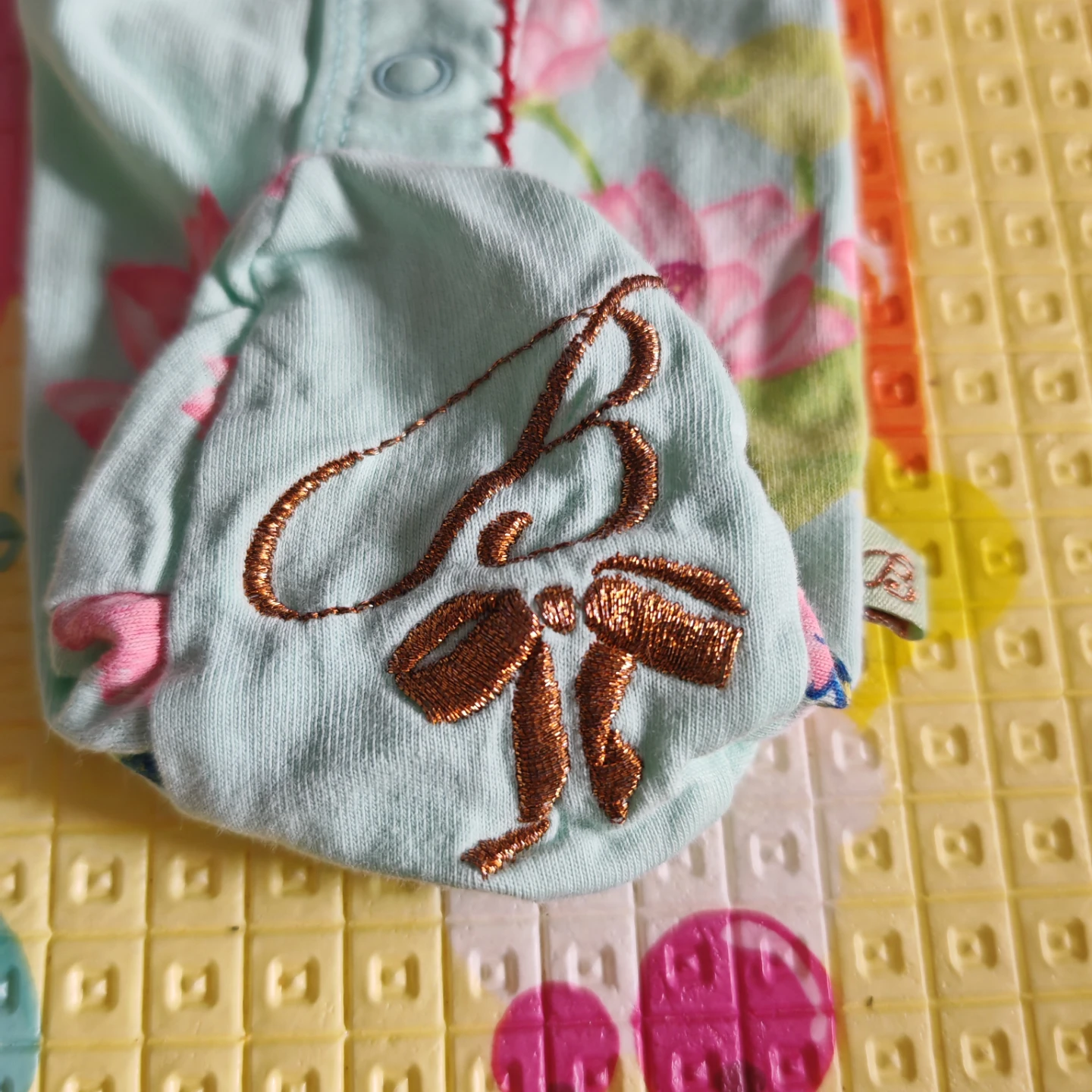 Baby Girl's Floral Footed Pajamas - photo 5
