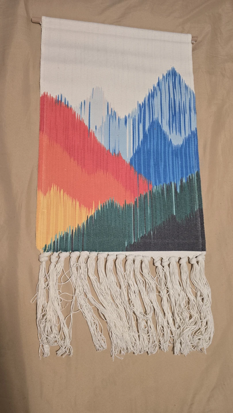 Wall Hanging Tapestry with Mountain Design