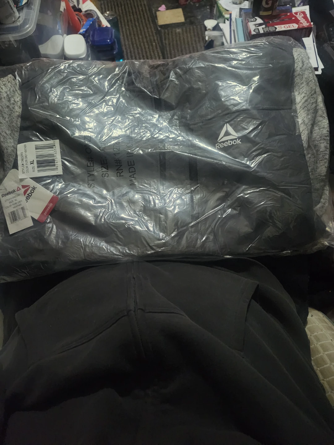 Reebok Men's Pure Grey Heather XL Outerwear Jacket