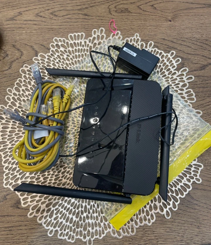 D-Link Wireless Router with Cables