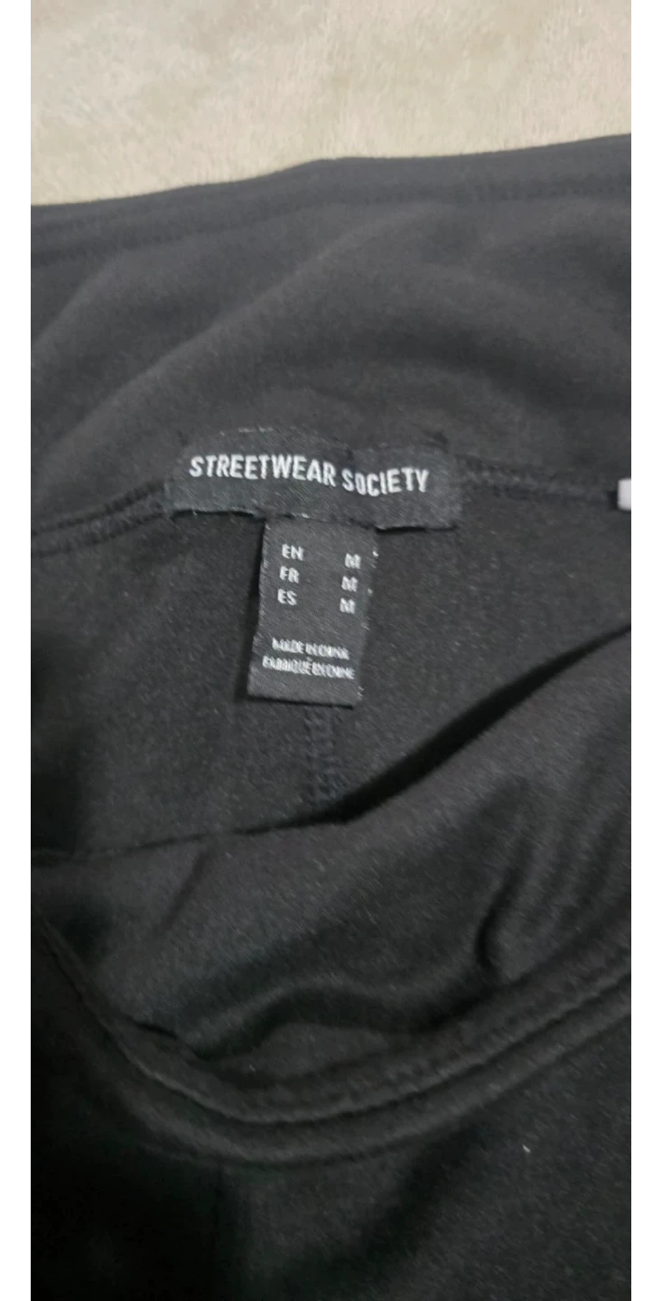 Black Streetwear Society Zipper Detail Leggings - Size Medium - photo 4
