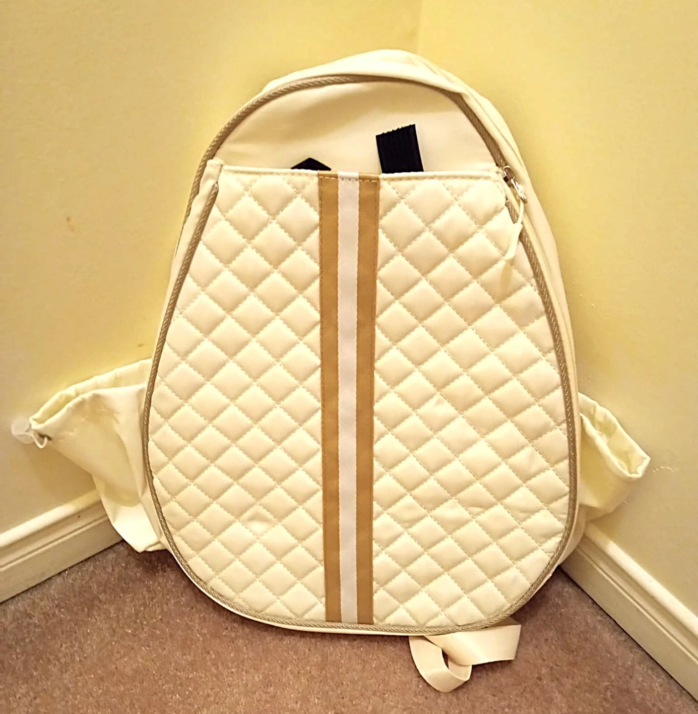 Beige Quilted Racquet Sports Backpack - photo 2