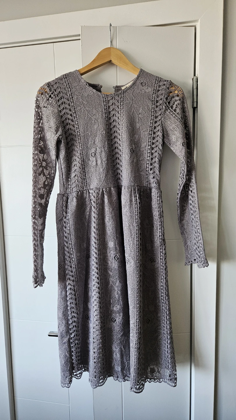 Grey Lace Dress Size S - photo 3