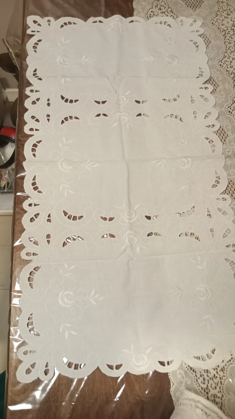 Embroidered Linen Table Runner