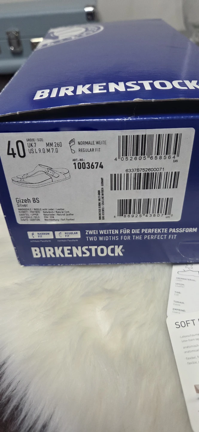 New Birkenstock Gizeh BS Sandals Size 40 Silver - photo 4
