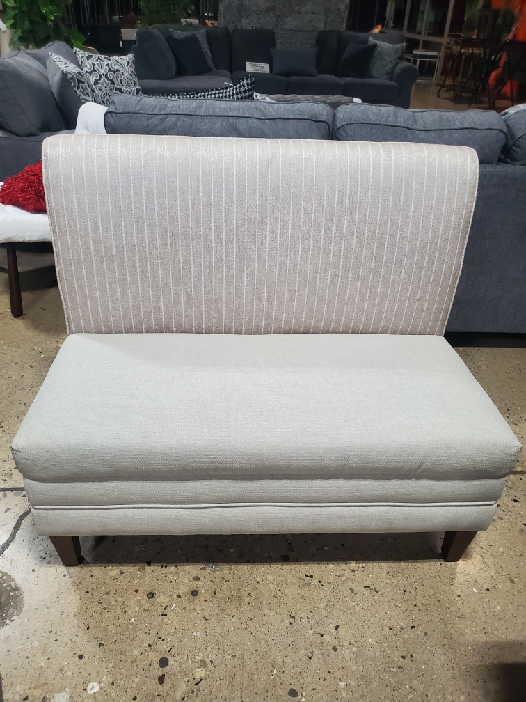 Striped Upholstered Bench