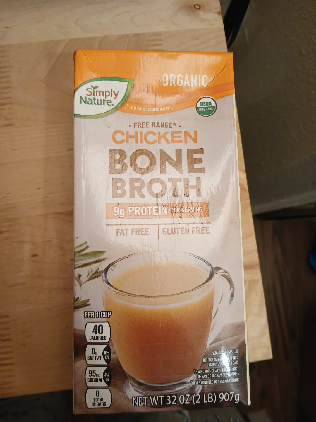 Simply Nature Organic Chicken Bone Broth, 32 oz