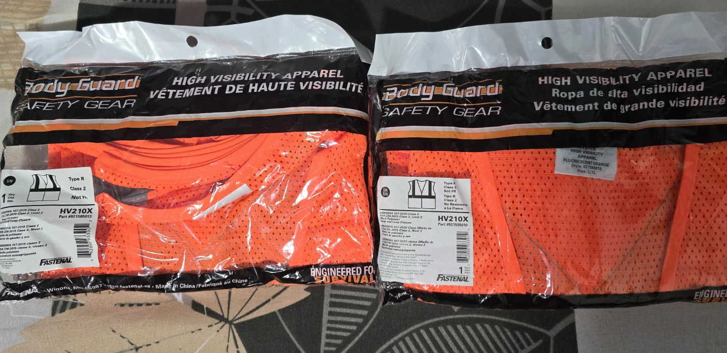 Body Guard High Visibility Safety Vests (2x L/XL)