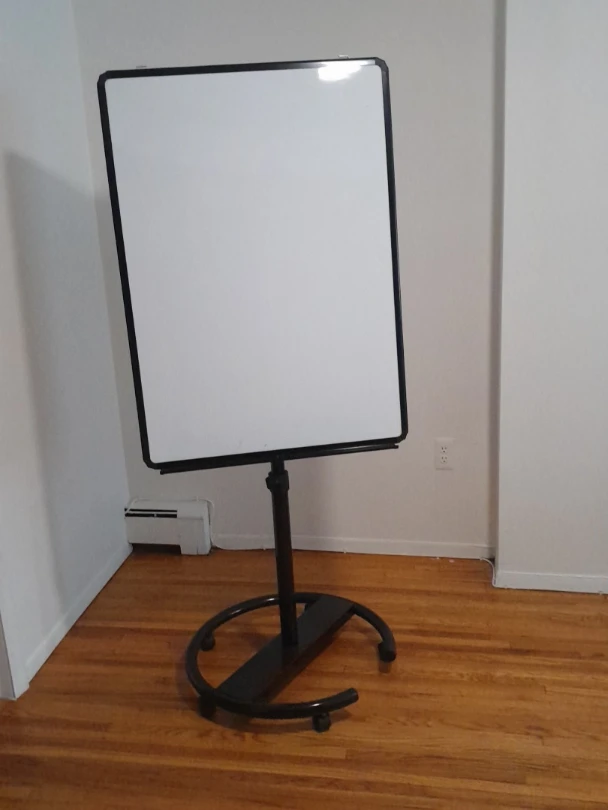 Wheeled Whiteboard on Stand