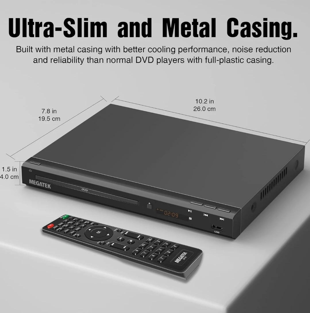 Region-Free HDMI DVD Player | MEGATEK Compact CD DVD Player - photo 5
