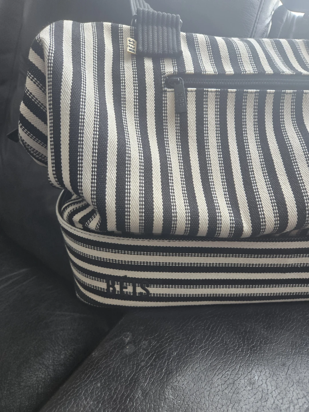BEIS Black and White Striped Tote Bag - photo 2