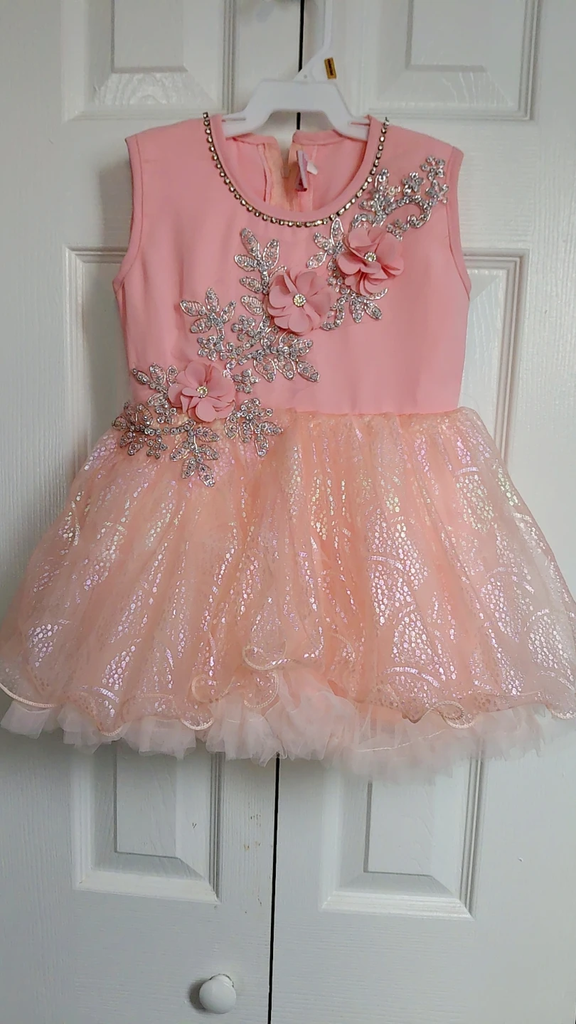 Girls Pink Sparkle Party Dress - photo 2