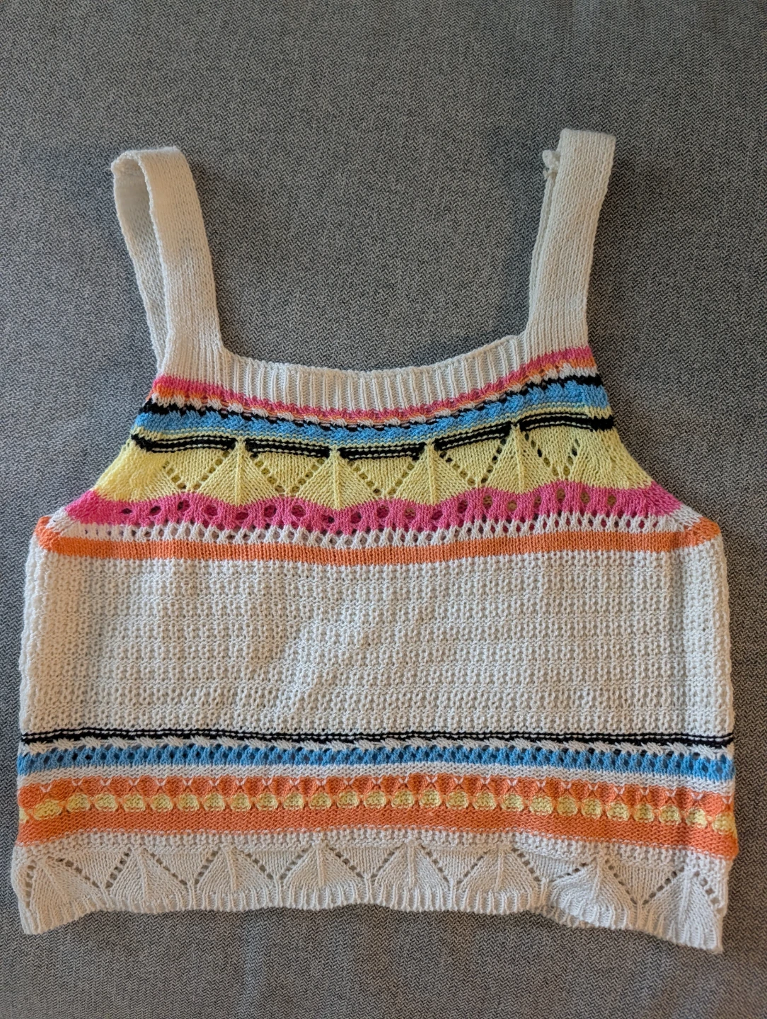 Cropped Knit Tank Top