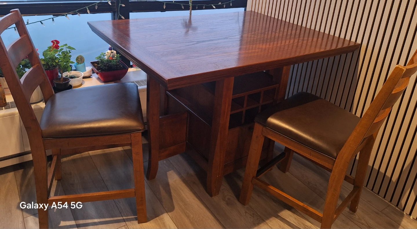 Wooden Dining Table and 2 Chairs