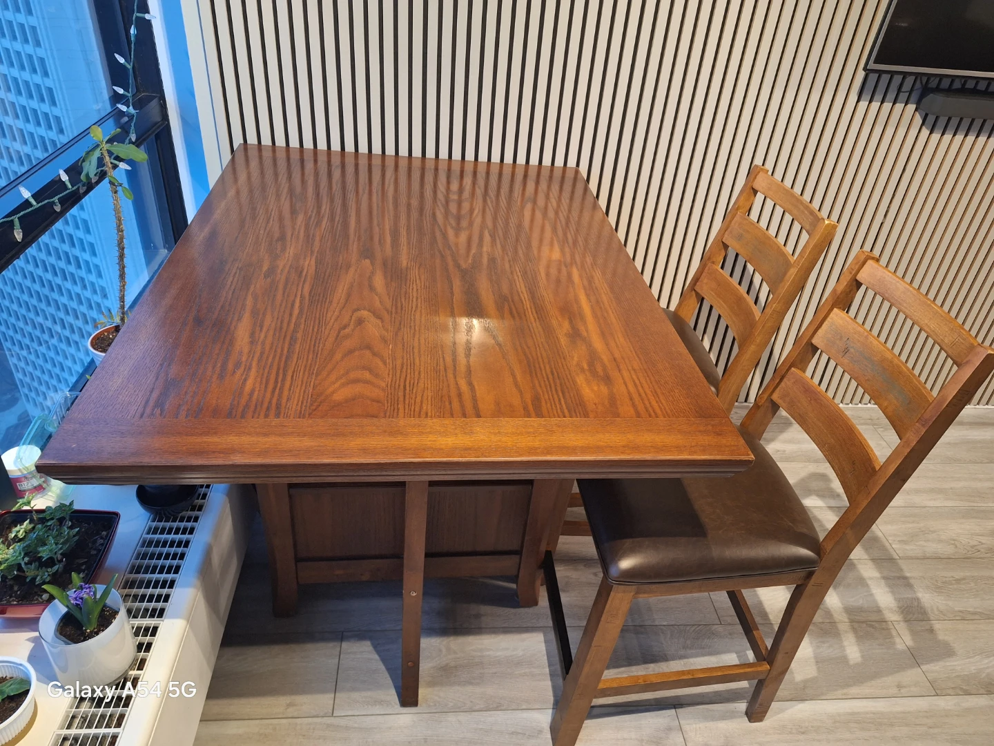 Wooden Dining Table and 2 Chairs - photo 2