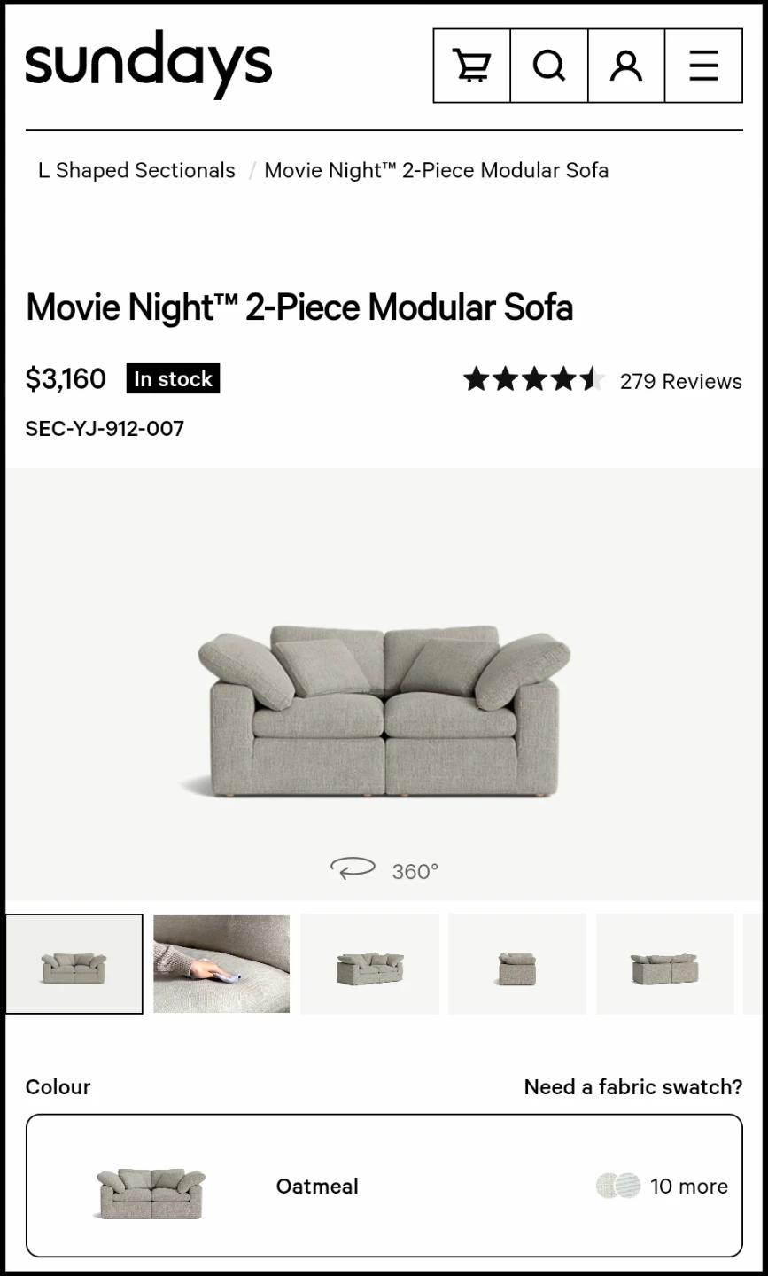 2 piece modular couch by Syndays - photo 3