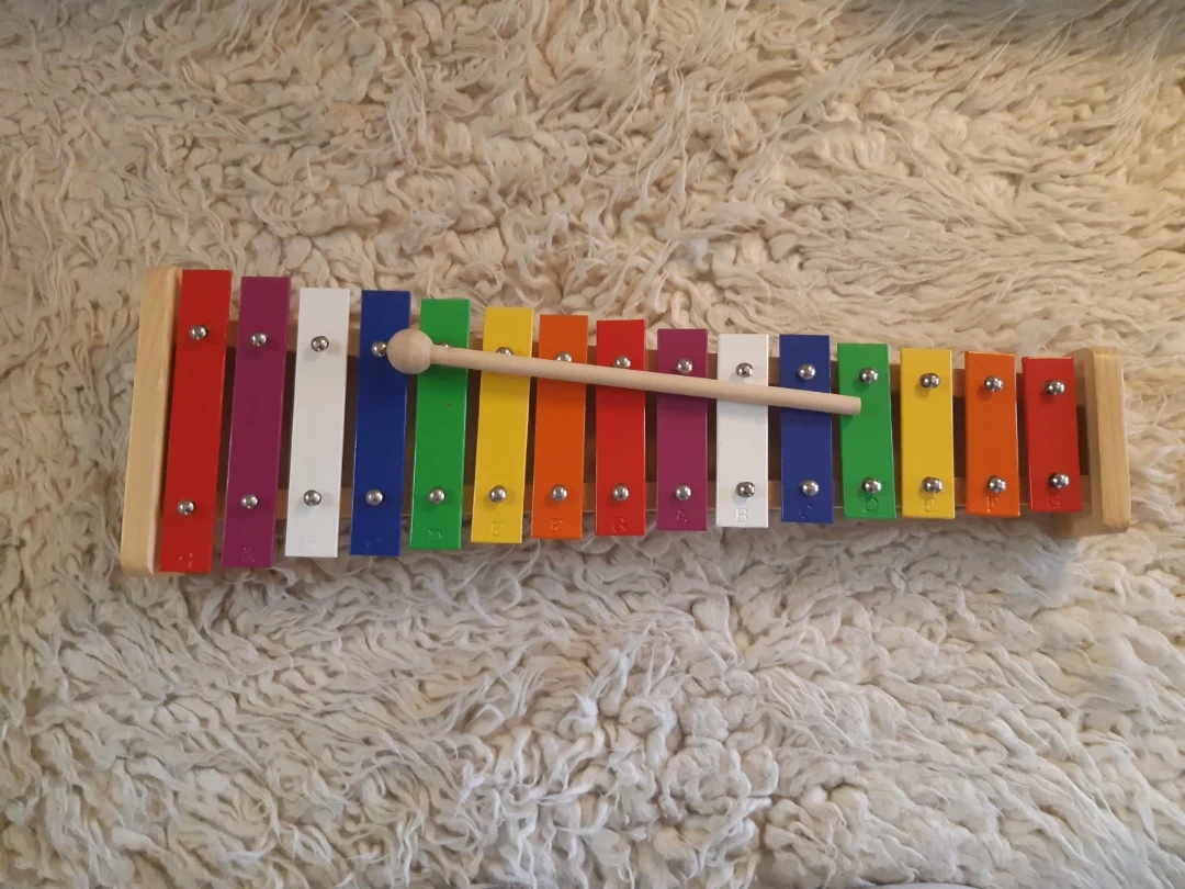 Wooden Xylophone with 15 Coloured Keys 🥕