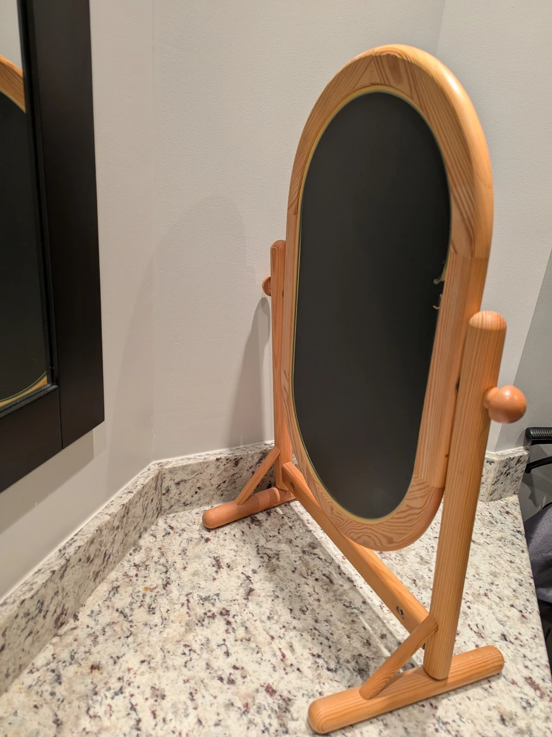 Wooden Oval Vanity Mirror - photo 2