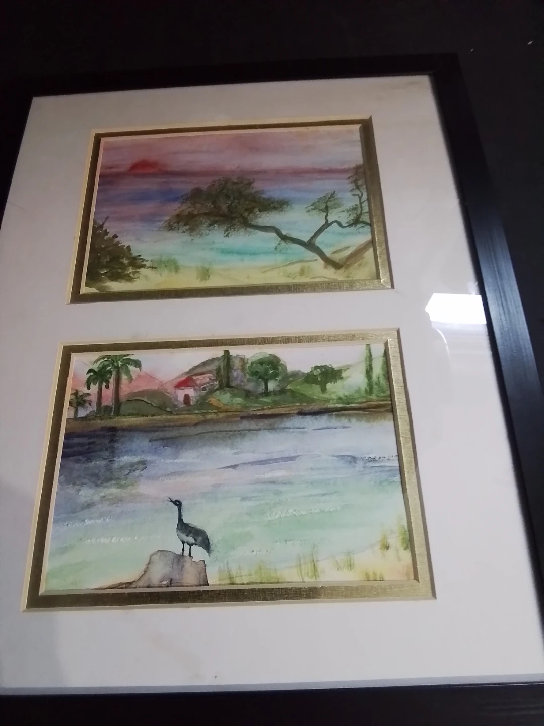 Framed 2 Watercolour Paintings 12x15" - photo 5