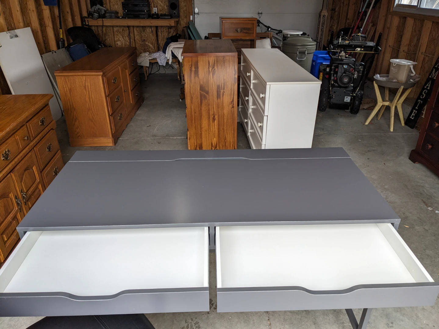 Ikea ALEX desk & MILLBERGET Chair Set -Like New - photo 4
