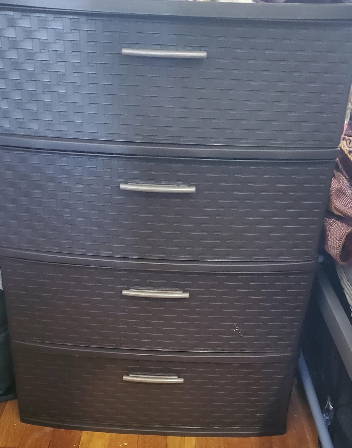Dark Brown 4-Drawer Plastic Storage Chest 🥕