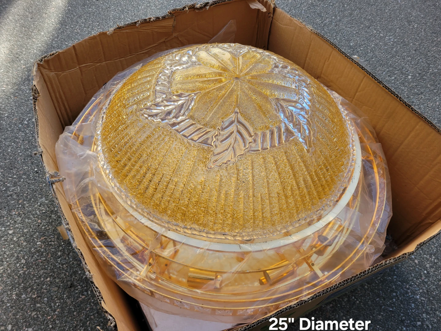 25" Diameter Gold Chandelier Light Fixture, Brand New. - photo 2
