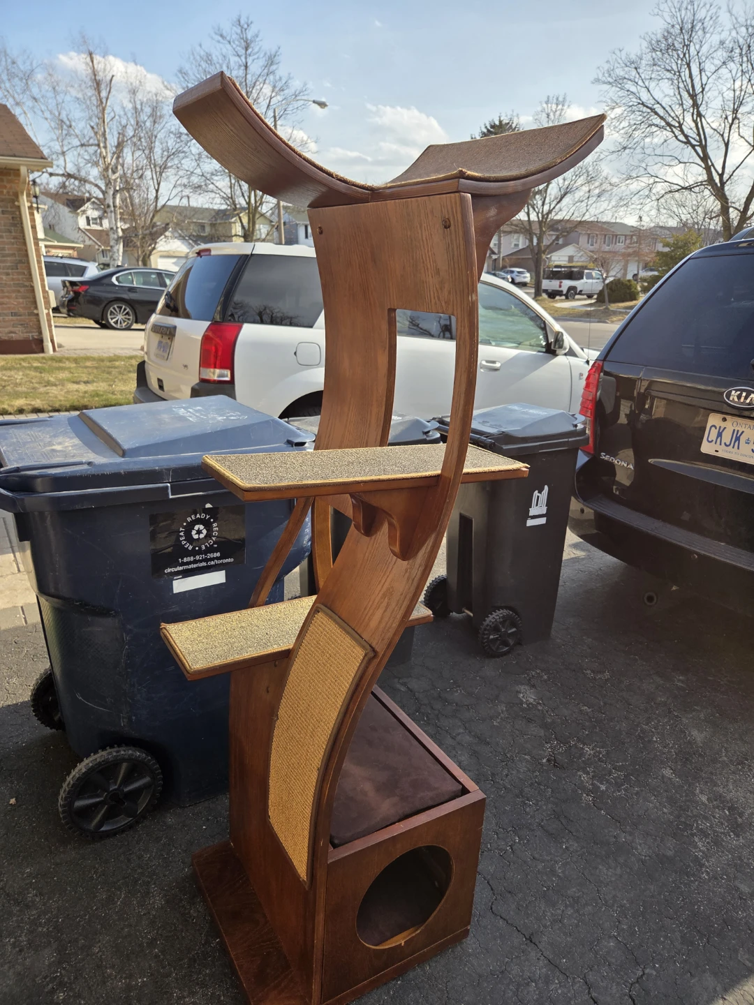 The Refined Feline Wooden Cat Tree
