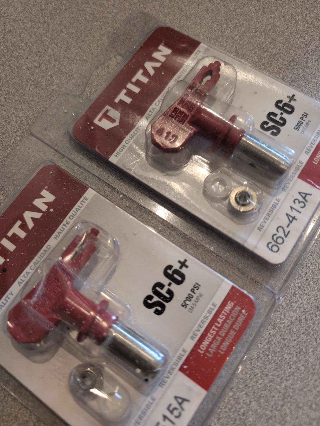 Titan SC-6+ Spray Gun Tip Reversible 5000 PSI (2 Pack) - photo 2