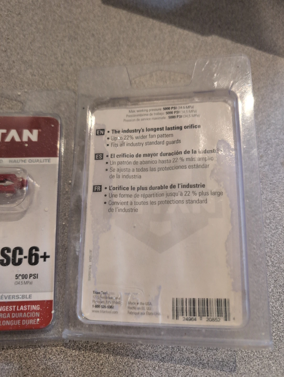 Titan SC-6+ Spray Gun Tip Reversible 5000 PSI (2 Pack) - photo 3