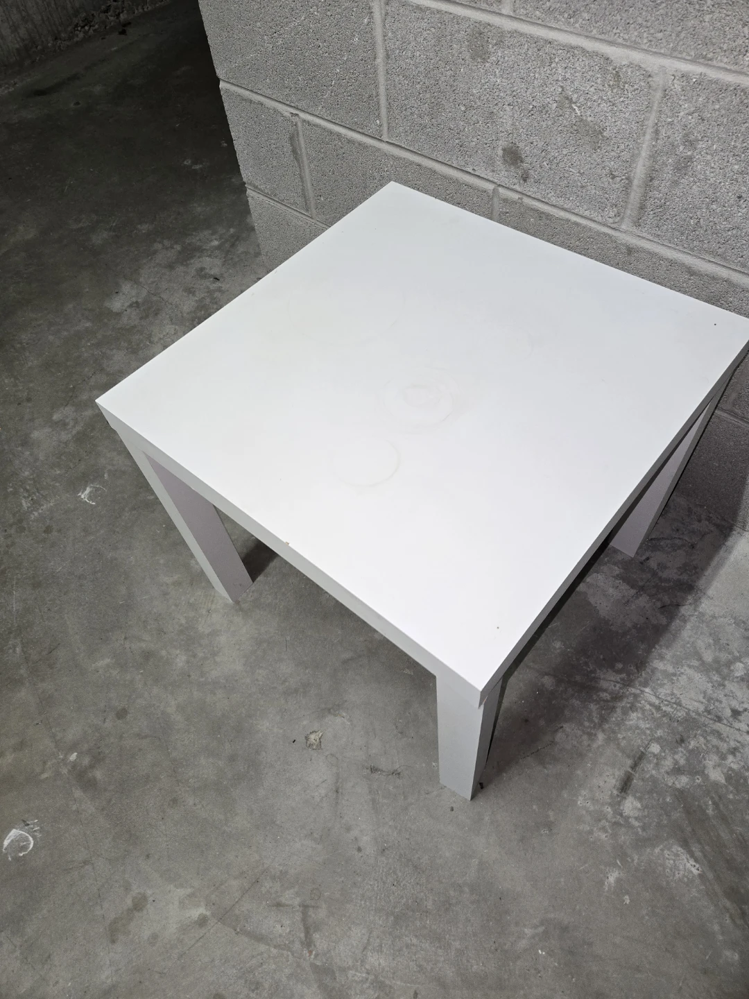White Square Side Table - photo 2