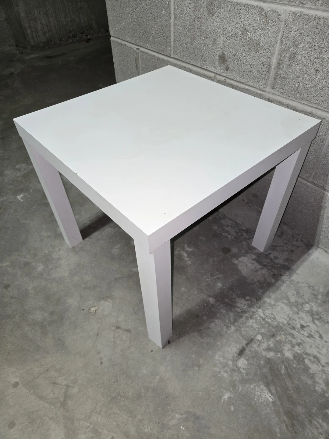 White Square Side Table - photo 3