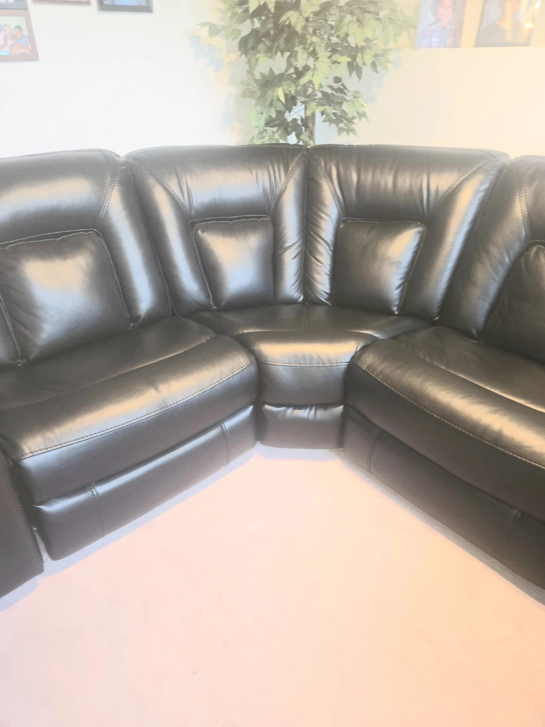 Power Reclining Sectional w/ USB + Storage – Like New - photo 2