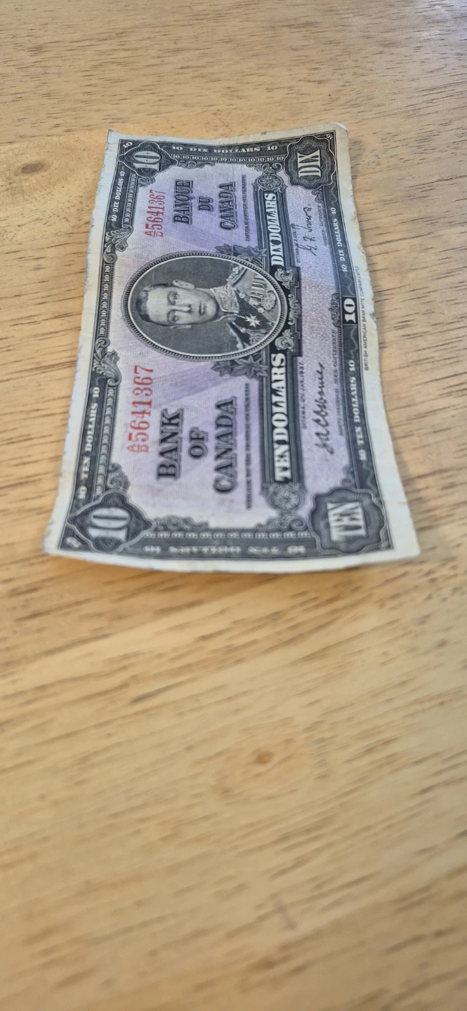 Bank of Canada 1937 Ten Dollar Bill