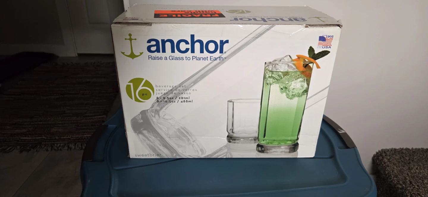 Anchor 16-Piece Beverage Glass Set