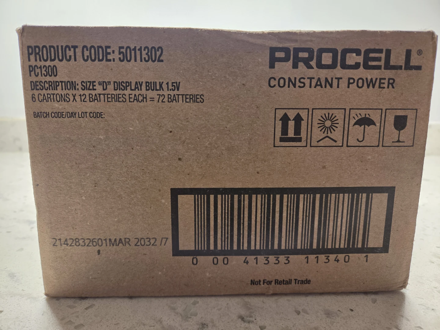 PROCELL Constant Power D Batteries - 72 Count