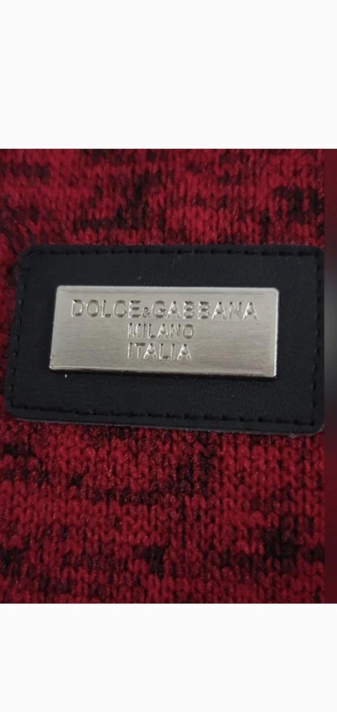 Dolce & Gabbana Red Black Textured Crewneck Sweatshirt - photo 3
