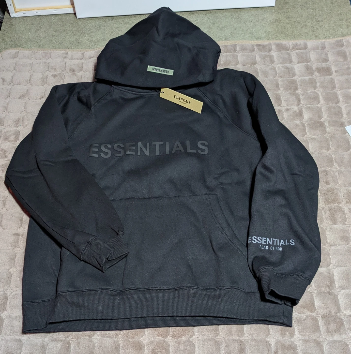 Essentials Fear of God Black Hoodie and Sweatpants Set