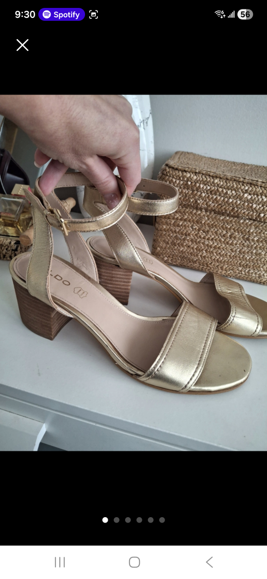 ALDO Gold Block Heel Sandals - photo 3