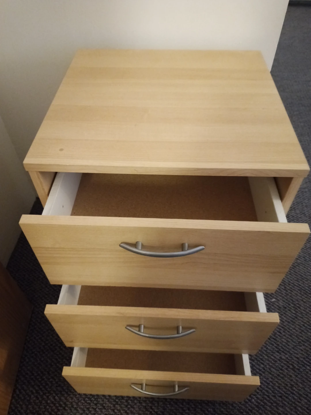 Wooden 3-Drawer Side Table - photo 2