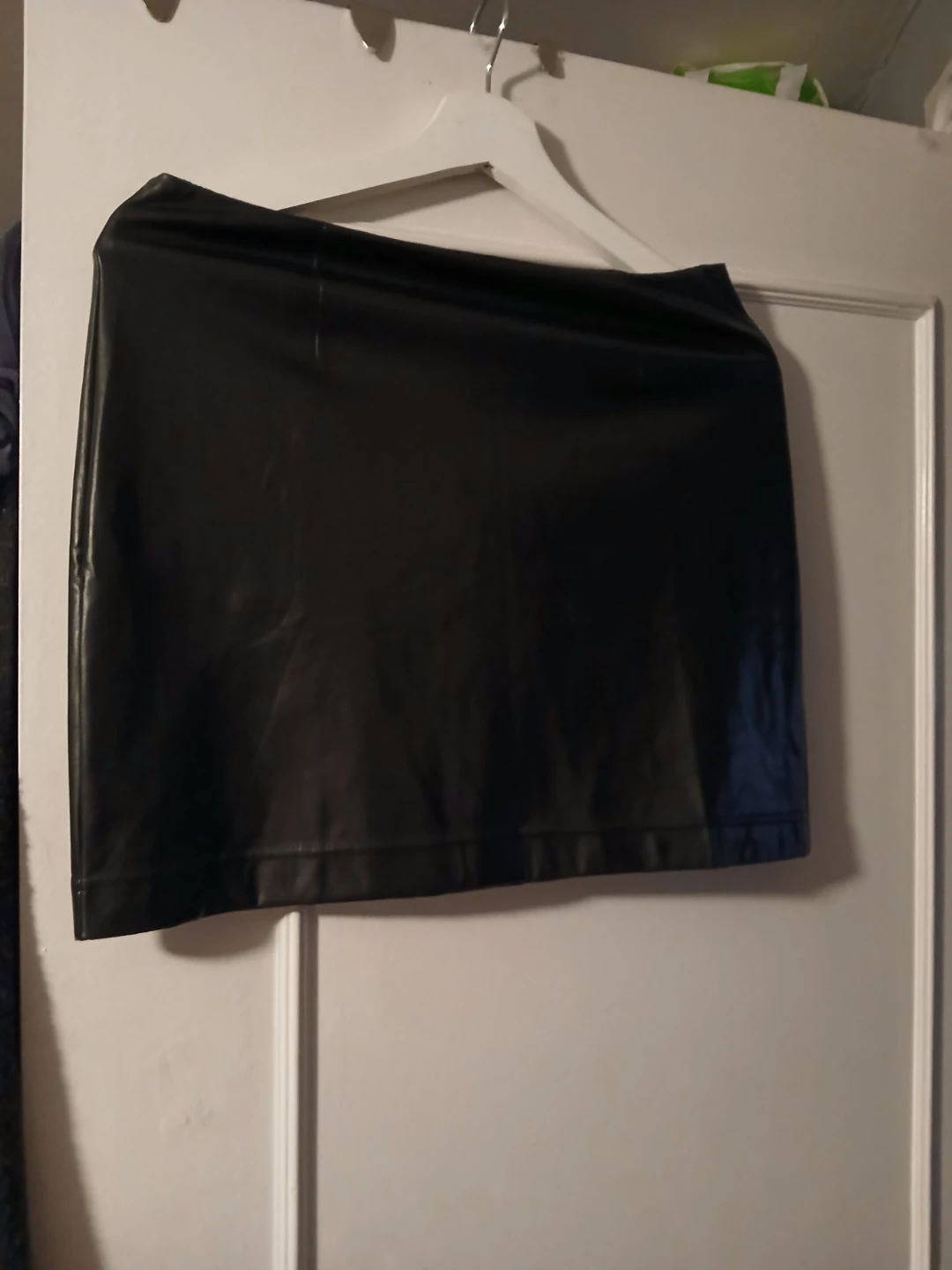 Black Faux Leather Mini Skirt