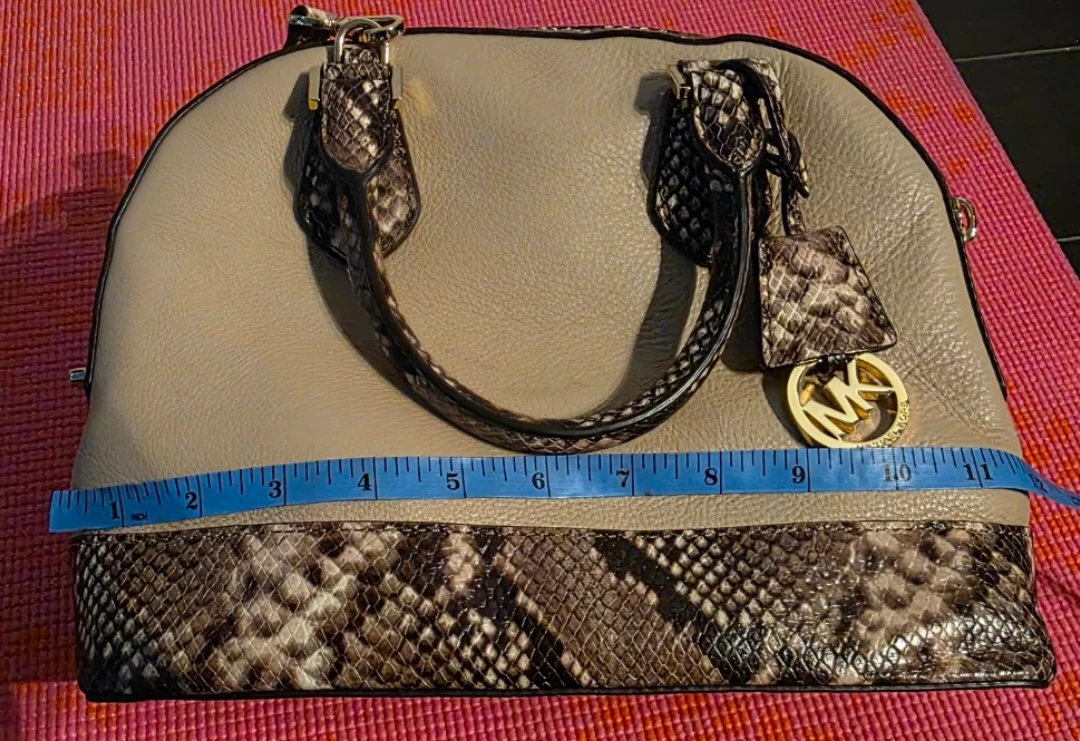 Michael Kors Dome Satchel Handbag Snakeskin Leather - photo 5