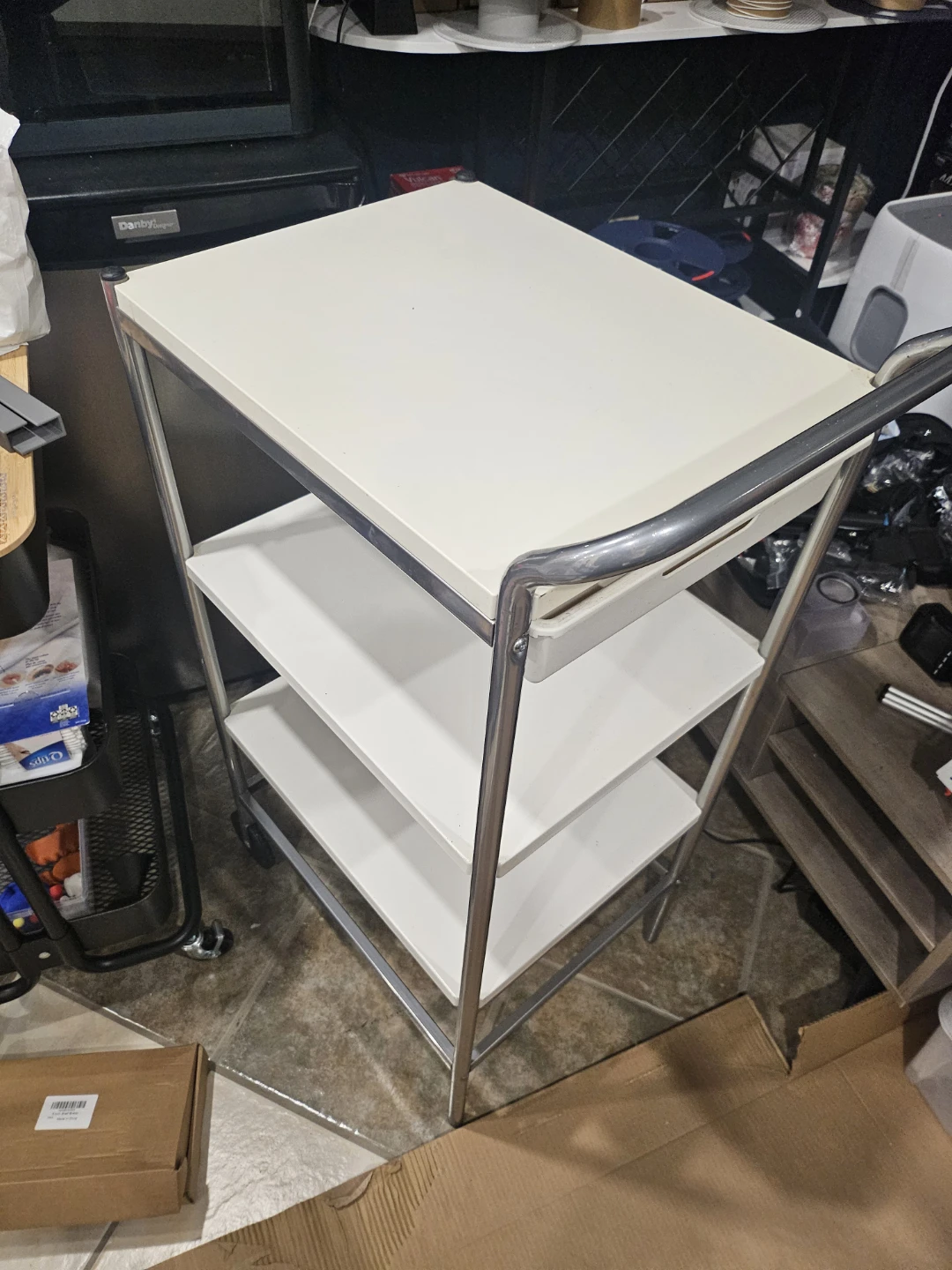 4-Tier Serving Cart with Drawer