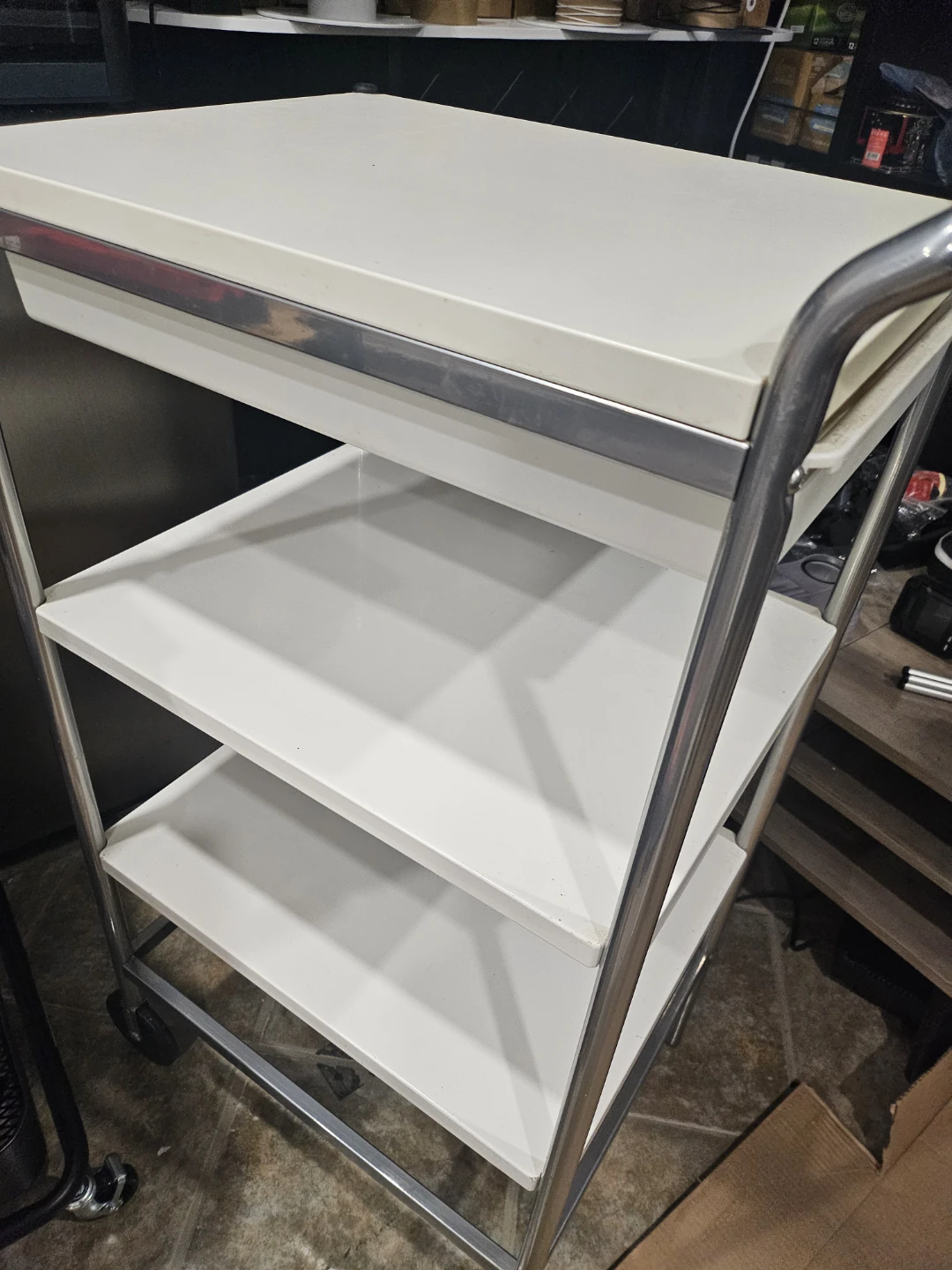 4-Tier Serving Cart with Drawer - photo 2