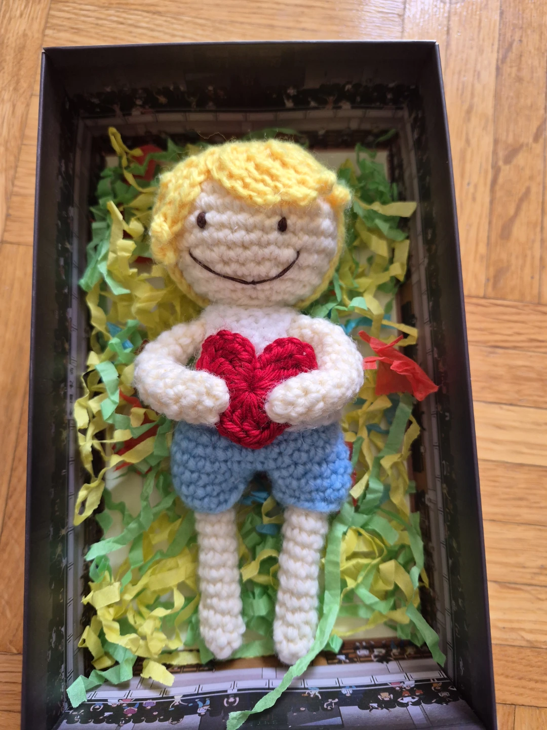 Handmade Crocheted boy with Heart - photo 5