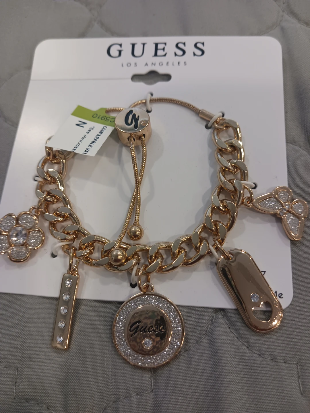 Guess Los Angeles Gold Charm Bracelet