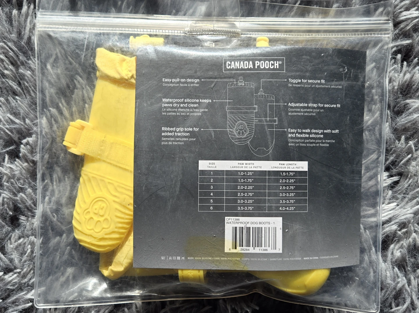 Canada Pooch Waterproof Dog Boots Size 1 Yellow - photo 2