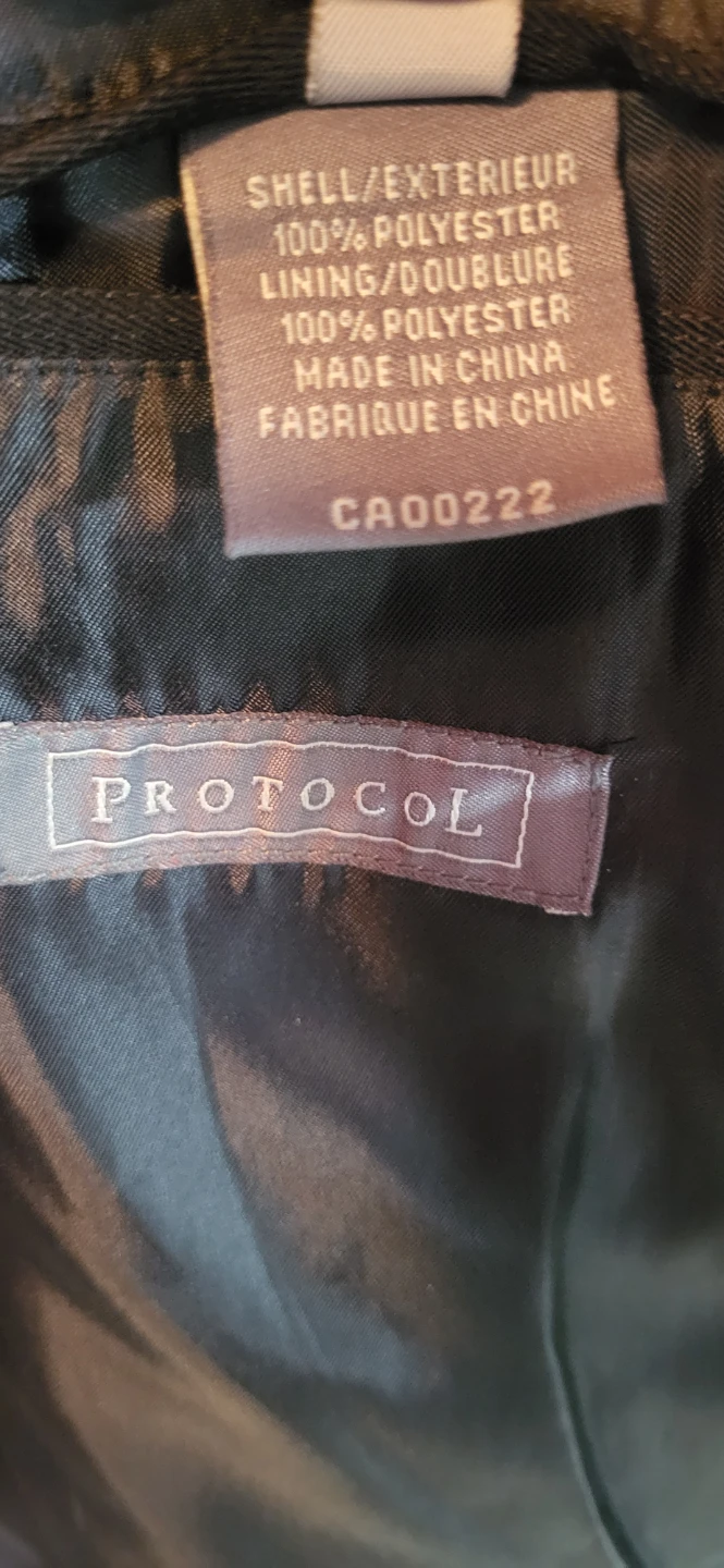 Protocol Men's Suit Jacket 38R/M Black Polyester - photo 4