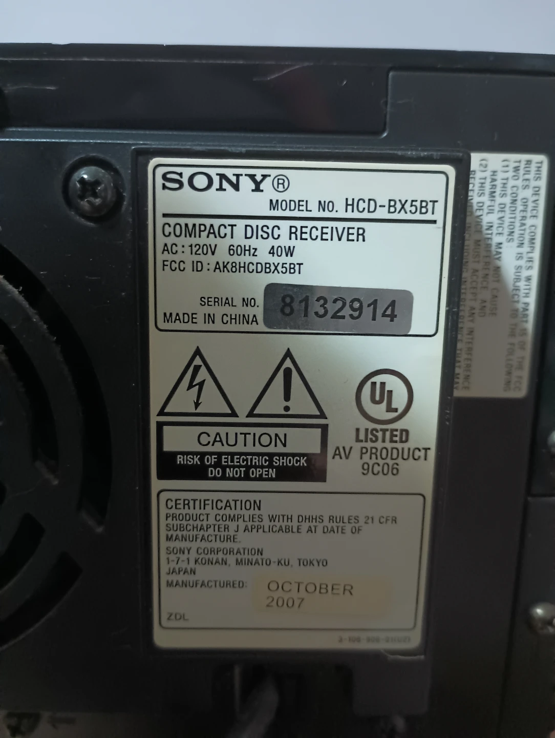 Sony Micro Hi-Fi Component System CMT-BX5BT - photo 4
