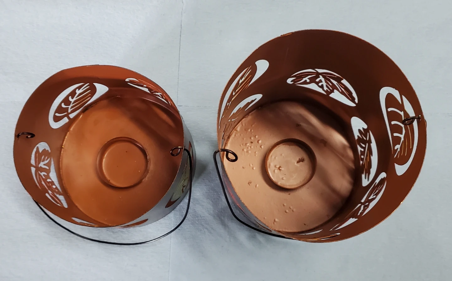 🥕 Set of 2 Metal Leaf Design Lanterns - photo 2